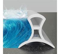 39 Inch Suction Collapsible Shower Water Dam Silicone Shower Threshold Water Stopper Barrier, Shower Guard Dam for Dry and Wet Separation Caulk Seal Strip Edge Trim