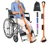 39'' Long Leg Lifter Hip Replacement,Rigid Leg Lifter Strap for Knee Replacement Surgery Recovery,Foot Lifter Easily Get in and Out of Bed,Car,Wheelchair,with Padded Loop for Hands and Feet