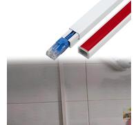 39 Mm Width Cable Covers For Cords White Black Gray Brown, Box-shaped Sliding Raceway Snap-fit Cable Conduit, 19 Mm Height Wire Hider For Wiring(White 10 PCS)