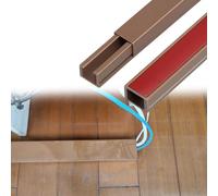 39 Mm Width Cable Covers For Cords White Black Gray Brown, Box-shaped Sliding Raceway Snap-fit Cable Conduit, 19 Mm Height Wire Hider For Wiring(Brown 5 PCS)