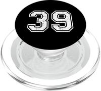 39 Number Thirty-Nine Team Sports Grunge Varsity Matching PopSockets PopGrip for MagSafe