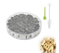 39-Piece Letter Cutter Set, Alphabet Cutters, Alphabet Cookie Cutters, with Cleaning Brush, Release Stick and Storage Box, Suitable for Baking Cookies/Desserts.