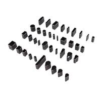 39 Shapes Leather Cutter Punch, High Density High Carbon Steel Hollow Punch Set, Thin and Sharpness Leather Punch Mold for DIY Handicraft Belts, with Portable Storage Case for Craf