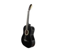 39" Wooden Classical Guitar Guitar Accessories Educational Toy Musical Gift Full Size Music Instrument for Beginners Adults, Black