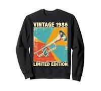 39 Years Old Gift Vintage 1986 Trumpet Lover 39th Birthday Sweatshirt