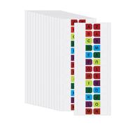 390 Pcs A to Z Adhesive Letter Index Tabs Binder Alphabet Tabs Dividers File Folder Letter Labels Alphabetical Colored Tab Dividers Indexes Divider Tab Label Stickers for Notebook Textbook Dictionary