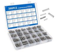 390 PCS Compression Springs Assortment Kit, 23 Sizes 304 Stainless Steel Small Springs for DIY Repair Small Springs Assorted Spiral Spring Suitable for Home and Car Maintenance DIY
