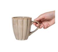 390ml / 13oz, Ceramic Cup, Coffee Mug with Handle, Retro-Chic Style, Non-Slip Bottom Design, Dishwasher Safe, The Ideal Choice for Daily Use(Grey)