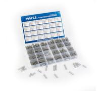 390PCS Compression Spring Assortment Kit - 24 Sizes Mini Stainless Steel Extension & Compression Springs - Mechanical Coil Springs for DIY, Home, Automotive & Repair Projects
