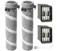 3930F 3933 3930 Brush Roll Filter Replacement Kit for Bissell CrossWave OmniForce Edge Cordless Multi-Surface Hard Floor Cleaner Wet Dry Vacuum, 2 HEPA Filters, 2 ZeroGap Brush Roll, 1640897, 1640066