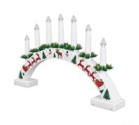 39cm Christmas Window Sill Decoration LED Arch(A) | for battery powered, wire-free placement, 3 AA cells needed, indoor use, safe for kids
