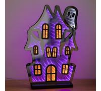 39cm Light up Halloween Haunted House Infinity Light Decoration with LEDs