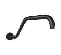 39cm Long Shower Arm Extension 1/2 Inch Thread(Black) | Solid stainless steel, rust resistant, damp environment safe, 39cm length, for durable build