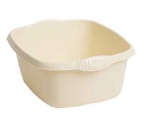 39cm Plastic Rectangular Washing Up Bowl Kitchen Sink Basin Mixing Bowls Tidy Organizers (Cream l Calico)