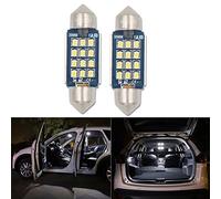 39MM Festoon C5W LED Bulb,HSUN 12V-24V Canbus Error Free LED Bulbs with 12LED SMD2016 Chip for Car Interior Dome Reading Map Trunk Light and more,2 Pack,6000K White