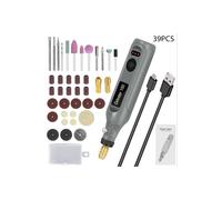 39Pcs 18W Mini Cordless Rotary Tool Kit with 3 Speeds-Orange/Grey Living and Home Grey One Size