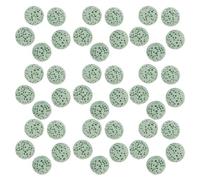 39pcs Lava Stone Aroma Beads for Car Cup Holder Freshening | Light Green round Volcanic Rock, No Power Required, Office and Commute Use, Smooth Natural Texture
