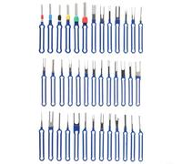 39Pcs Terminal Extraction Tool Set with Electrical Connector Pin Removal Tools Made of Stainless Steel for Wire Harness Depinning in Automotive Use