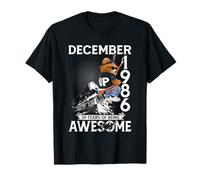 39th Birthday Bear Legends December 1986 39 Years Old Men T-Shirt