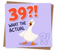 39th Birthday Card for Him or Her, Funny Design