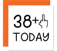 39th Birthday Card Funny for Women - Novelty Middle Finger - Rude Birthday Cards for Men, 145mm Greeting Cards, Joke Banter Cards Daughter Step Son Sister Brother Auntie Uncle
