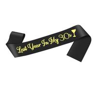 39th Birthday Decorations 39th Birthday Sash for Women Men Black Satin Sash with Gold Lettering Birthdays Party Favors Sweet 39 Year Old Bday Gifts for Him Her Unique 39 Years Old Bday Decorations
