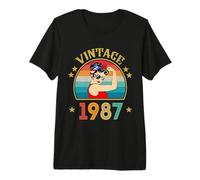 39th Birthday Gift 39 Years Old for Women Retro Vintage 1987 Premium T-Shirt