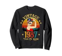 39th Birthday Gift 39 Years Old For Women Retro Vintage 1987 Sweatshirt