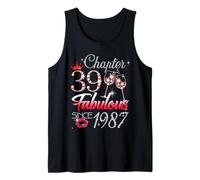 39th Birthday Queen Chapter 39 Fabulous Since 1987 Women Tank Top