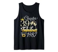 39th Birthday Queen Chapter 39 Fabulous Since 1987 Women Tank Top