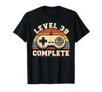 39th Wedding Anniversary for Him Her Retro Level 39 Complete T-Shirt