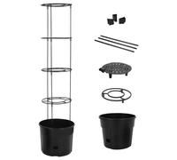 (Ø39x150 cm) vidaXL Tomato Grower Anthracite Polypropylene Planter Ø 29.5x115 cm/Ø39x150 cm