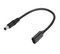 3A Power Extension Cord Type C to DC5521 Male/Female 25cm, Ma1e | 3A Power Extension Cord Charging and Data Transfer for CCTV Cameras, LED Light and Routers