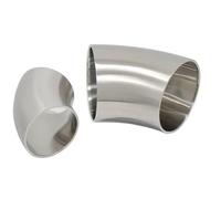 3A-Standard 3/4 1 1-1/4 1-1/2 2-4 Inch OD Butt Weld 45 Deg Elbow 304 316L Stainless Pipe Fitting Connector (2 Inch 51mm,SS316L)