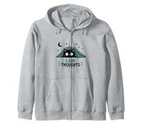 3AM Thoughts Anxious Cat Midnight Insomnia Humor Zip Hoodie