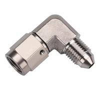 3AN Male to 3AN Female 90-Degree Swivel Stainless Steel Brake Fitting Adapter Coupler Easy Angle Adjustment for Vehicle Power Steering