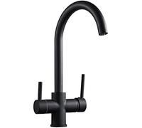 3AWay Kitchen Sink Tap A 3AinA1 Drinking Water Mixer with 360° Swivel Spout Dual Lever Chrome Brushed Finish A Ideal for Clean Drinking Water in Kitchen