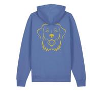 3B Threads Custom Golden Retriever Lover Hoodie, Unisex, Organic Cotton, Minimalist Golden Retriever Illustration, Personalised Gift Grey