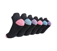 3B Xclusive Attire Athletic Quarter Socks Multi-Pack, 6 Pairs, White and Black Variety Set with Coloured Accents (UK, Numeric, 4, 7, Regular, Regular, 1, Black Heel & Toe)