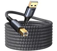 3BAO USB Printer Cable 3m, USB 2.0 Type A Male to B Male, Scanner Cord Nylon Braided USB Printer Cable for HP/Dell/Canon/Lexmark/Xerox/Brother/Samsung etc.
