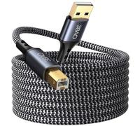3BAO USB Printer Cable 5m, Long USB 2.0 Type A Male to B Male, Scanner Cord Nylon Braided Printer Cable for HP/Dell/Canon/Lexmark/Xerox/Brother/Samsung etc.