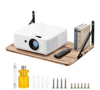 3BAO Wall Mounted Bracket for Projector （16.54 * 11.02 * 0.67 ） Router Wall Mount Floating Shelf,Projector Mount Rack Holder,Modem Cable Box for Xbox Series PS5 PS4 Wood SS1 etc