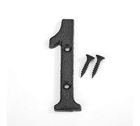 3''Black Cast Iron House & Door Numbers 0-9, Door Numbers with Antique Finish,Rustic Address Number Screw On For Doors And Gates(Number 1)