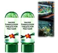 3bottle Fish Tank Water Purification Tablets - 35pcs/bottle Polymer Aquarium Cleaner, Quickly Clears Cloudy Water, Algae Remover Fish Tank,Quickly Purify And Improves W-ater Quality (2)