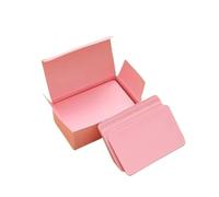 3Box Card Color Blank Business Message Thank You Cards Writing Label Bookmark Learning for Offices, Schools(Pink)