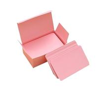 3Box Small Blank Paper Message Note Business Cards Double-Sided Mini Greeting Place for Offices, Schools(Light Pink)