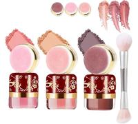 3Boxes Makeup Set Kit Lazy Blush, Lazy Blush Kit, Powder Blush, Effortless Radiance in Seconds Quick, Natural-Looking, Matte & Highlighter, Suitable for All Skin Tones (mix 3pcs)