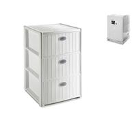 3C Elegance White Rattan Chest Of Drawers Stefanplast