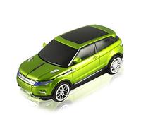3C Kingdom 2.4GHz Wireless Mouse Cool Sports SUV Car Shaped Mouse 1604DPI Optical Office Portable Travel Mice with USB Receiver for PC Computer Laptop (Green)