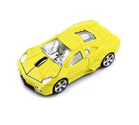 3C Kingdom Cool Sports Car Shape 2.4Ghz Wireless Mouse 3 Button 1600DPI Optical Office Mice with USB Receiver for PC Laptop Computer (Yellow)